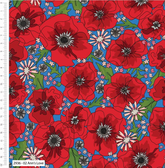 Make + Believe Fabrics, 100 % Baumwolle, 110 cm breit, Field of Memories, The Crafty Lass, Bio-Baumwolldrucke